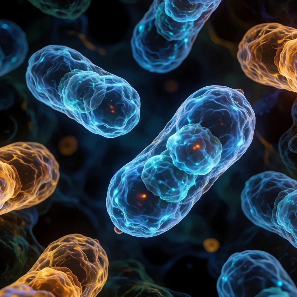 Microscope view of cellular structures